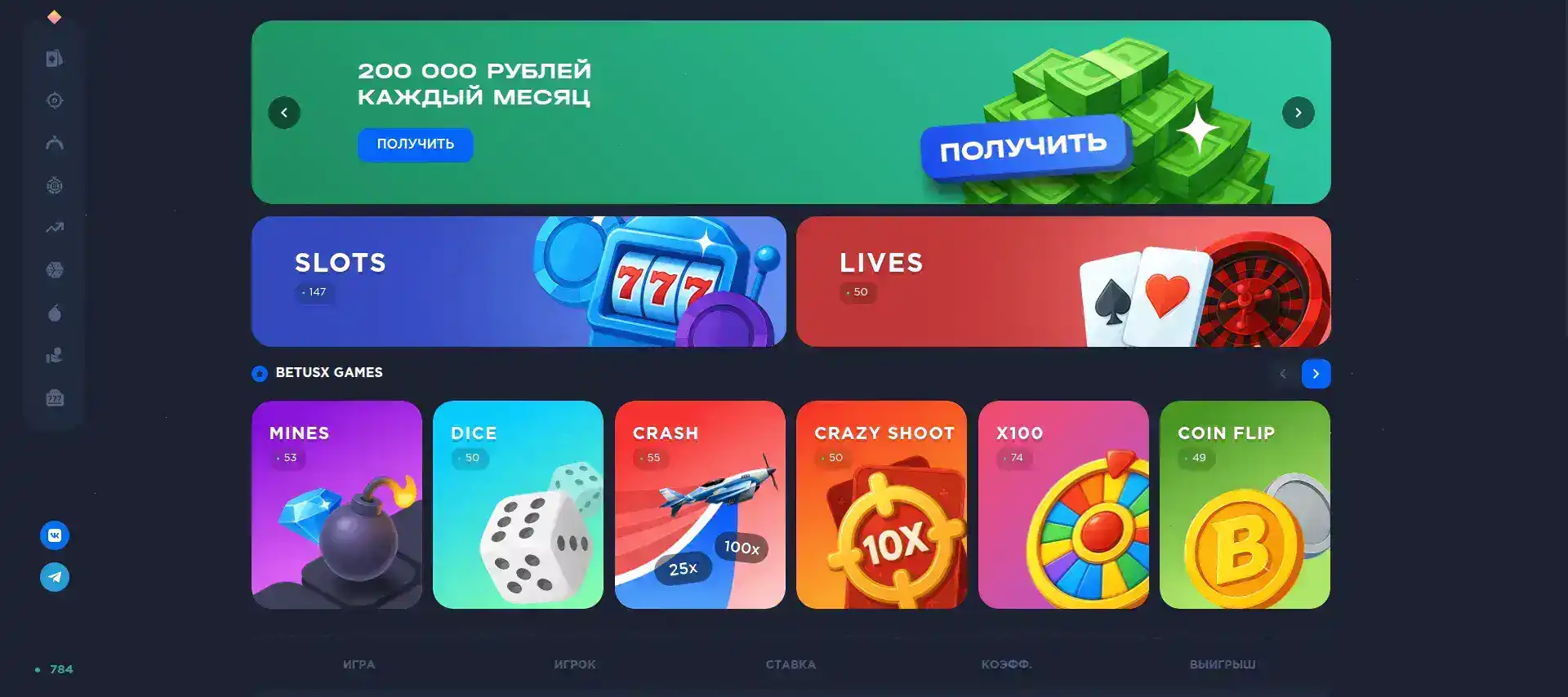 Игровой зал Рокс казино